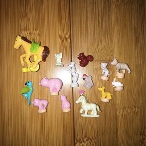 Vintage Blue Bird Pollyville Polly Pockets Animals Toys